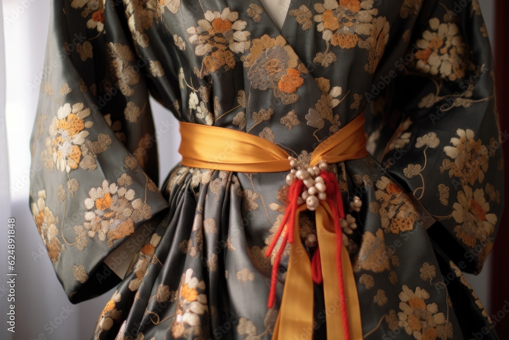 detailed shot of hanboks norigae accessory, created with generative ai