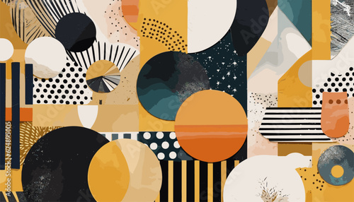 Embrace Creativity with a Modern Collage: Groovy African Style Meets Unique Shapes and Textures