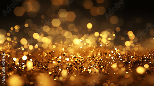 Gold sparkle ,splatter border,Gold Foil Frame / Gold paper Luxurious golden wallpaper abstract gold wallpaper, golden background Generative AI. 