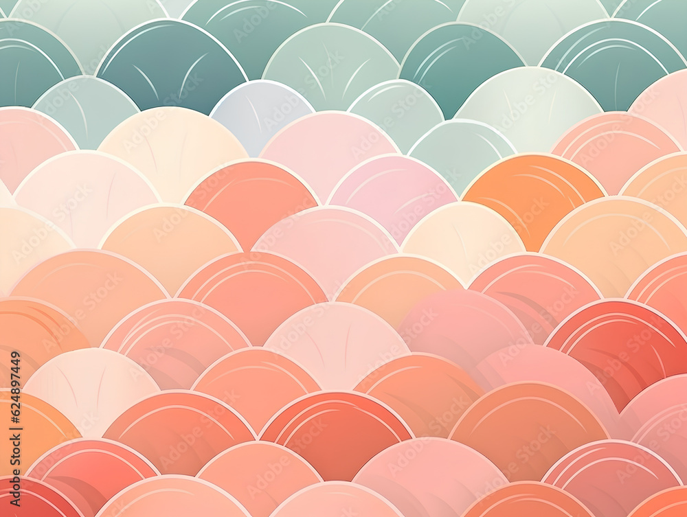 Abstract background of semicircles, scales in vector style. AI Abstract background of semicircles, scales in vector style. AI