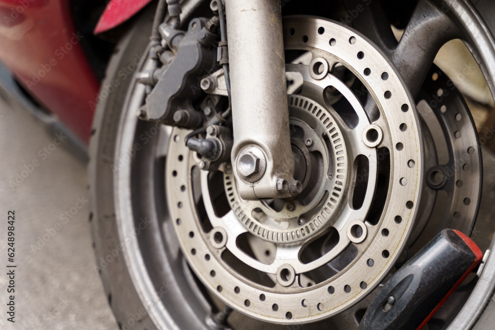 Motorcycle front wheel, alloy wheels with brake and clutch. Motorcycle front wheel, alloy wheels with brake and clutch.
