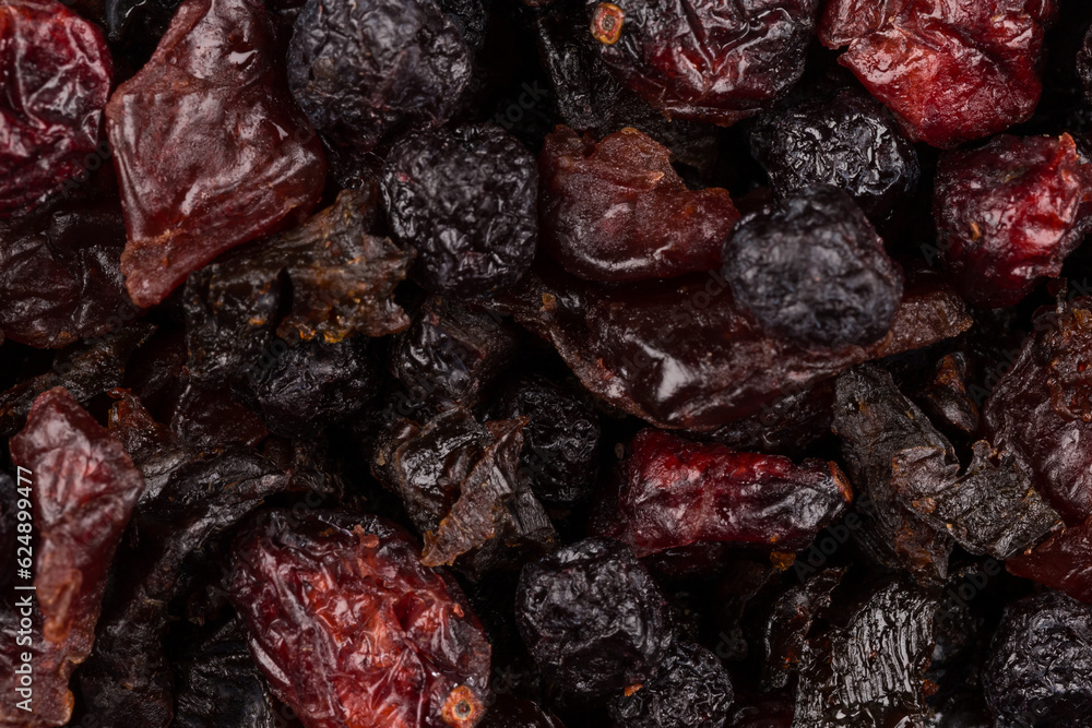 Dried cranberries, cherries and blueberries Dried cranberries, cherries and blueberries
