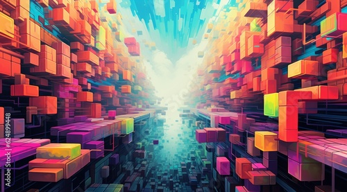 pixel art abstract