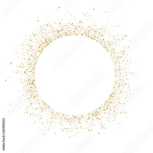 Gold glitter frame, wedding ornament 