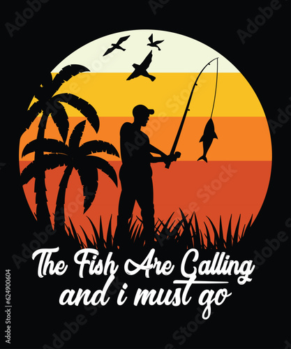 the fish are calling and i must go t shirt print template