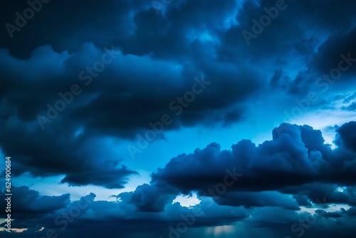 scene with black and blue heavy clouds generated by AI tool © Muhammad