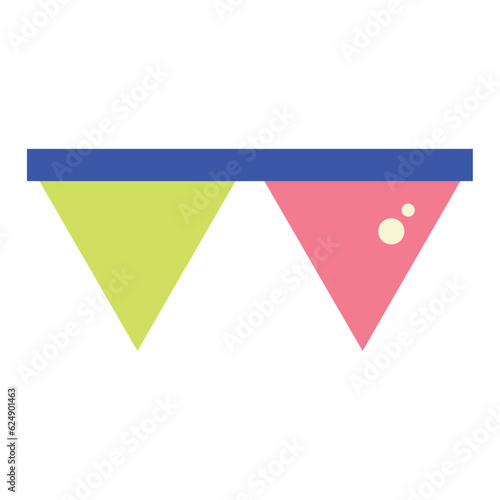 Isolated colored birthday party ornament icon Vector