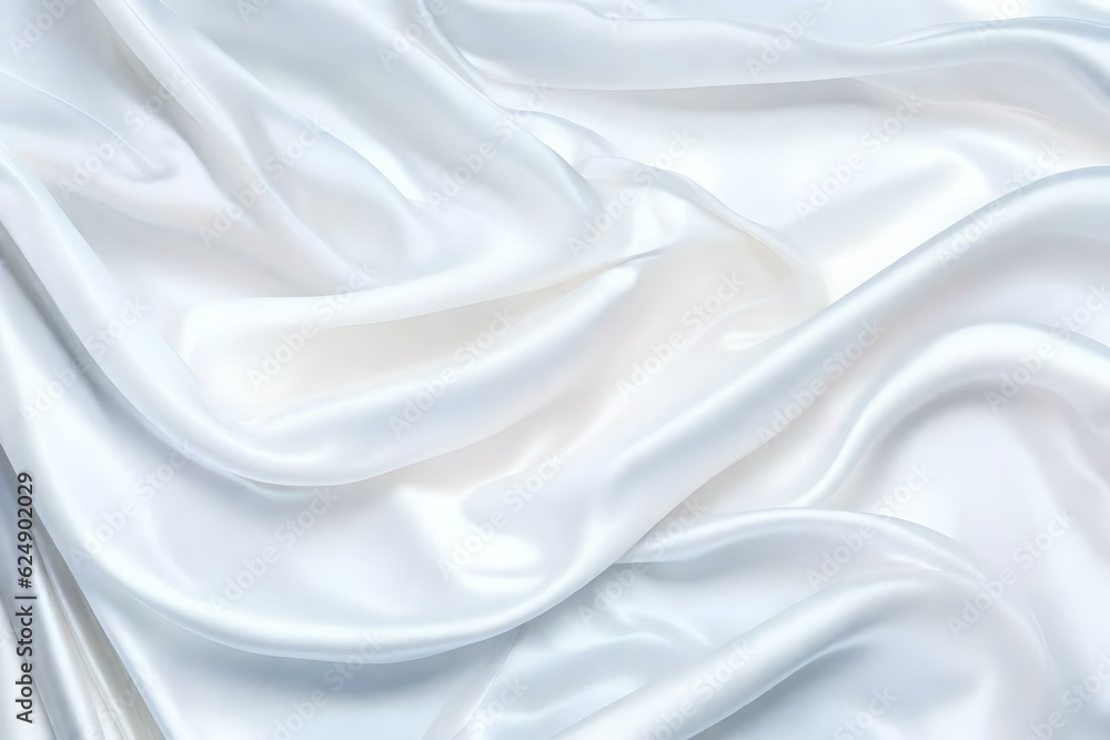 White silk fabric background generated by AI tool