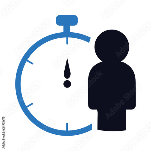 Time management, businessmen, time, clock, fast time management icon