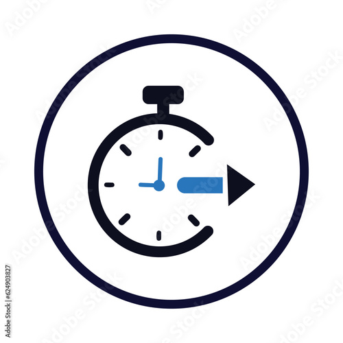 Time management, businessmen, time, clock, fast time management icon