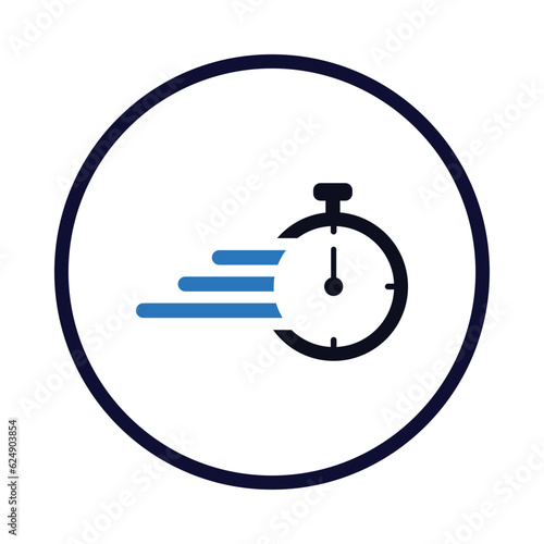 Time management, businessmen, time, clock, fast time management icon