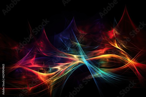 Digital Neon Glow: Abstract Light Background Illustration © Thares2020