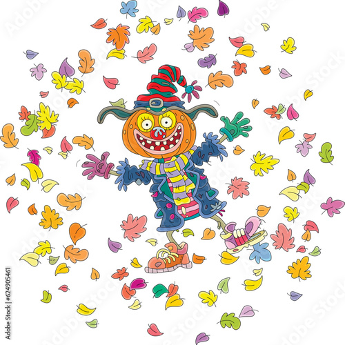 Halloween card of a funny s...