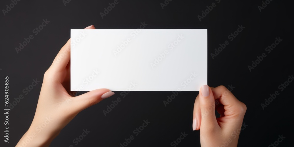 hand,hold a white business card hand,hold a white business card