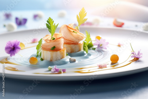 Fototapeta Gastronomic dish. Restaurant concept. AI generated