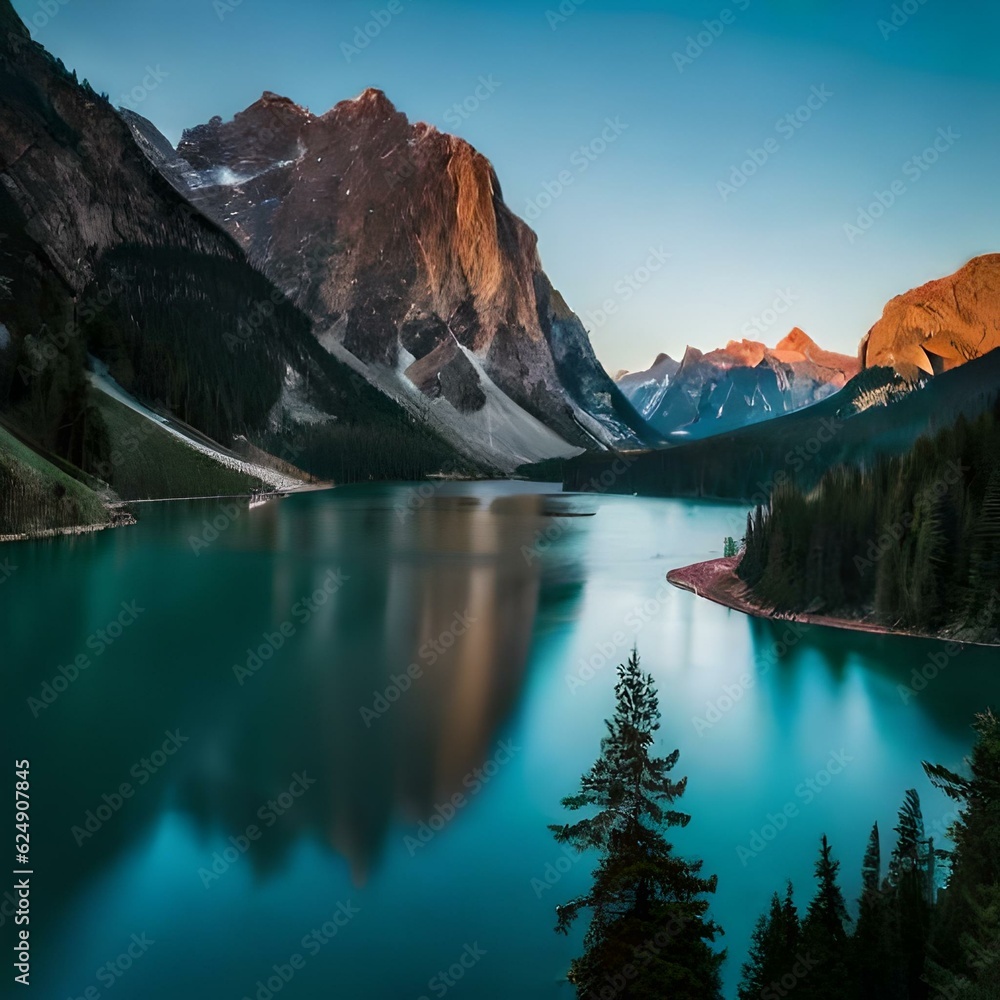 lake louise banff national park generated AI