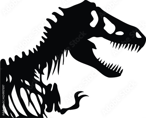 T-Rex Tyrannosaurus Rex Dino Skeleton icon.