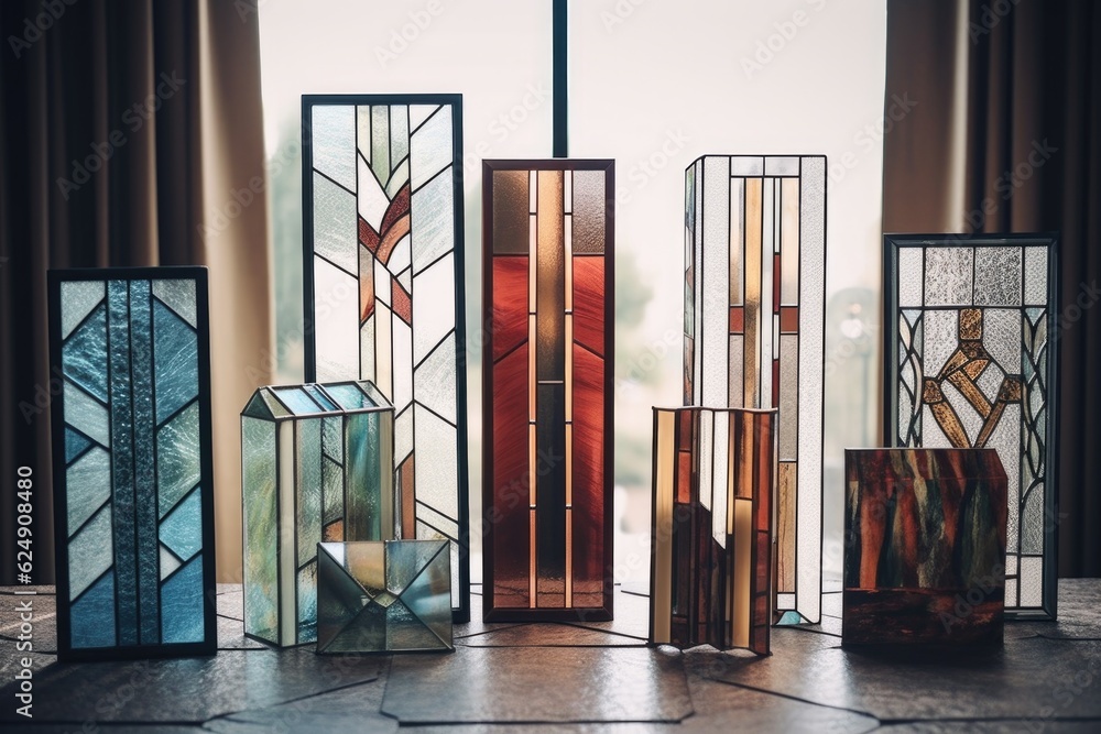 various window glass options displayed for replacement, created with generative ai various window glass options displayed for replacement, created with generative ai