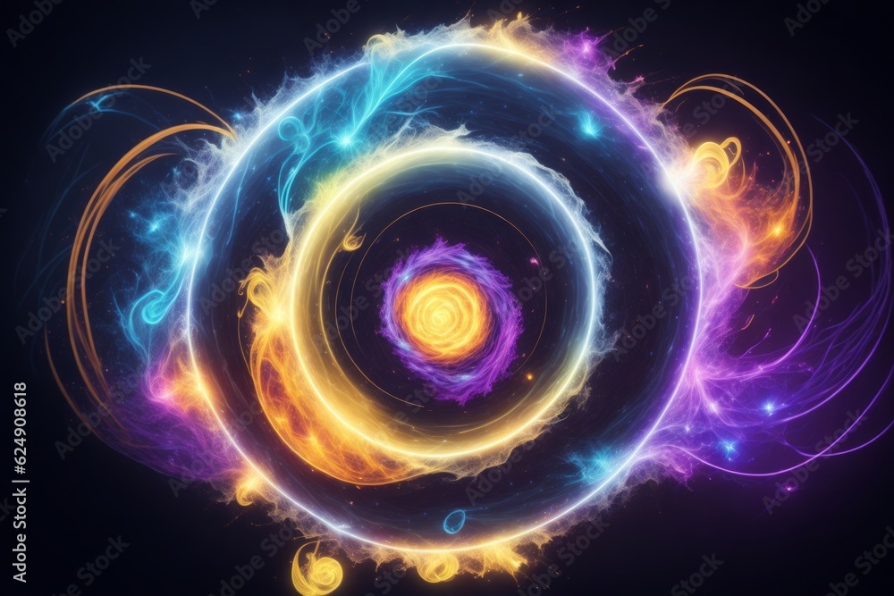 Abstract fractal background illustrating musical rhythm. Magical power melody. AI generated Abstract fractal background illustrating musical rhythm. Magical power melody. AI generated