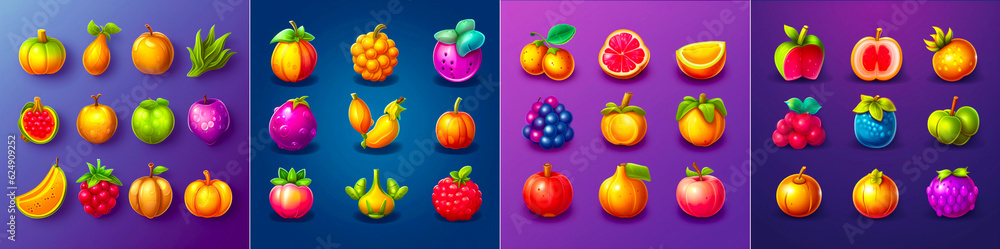 Foto de A collection of colorful and playful candy-themed icons. Ideal ...