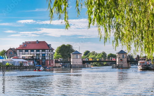 Fototapeta Naklejka Na Ścianę i Meble -  holiday season on the Elblag river 