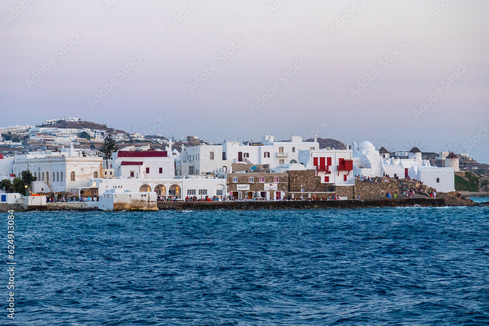 View of Mykonos from the water