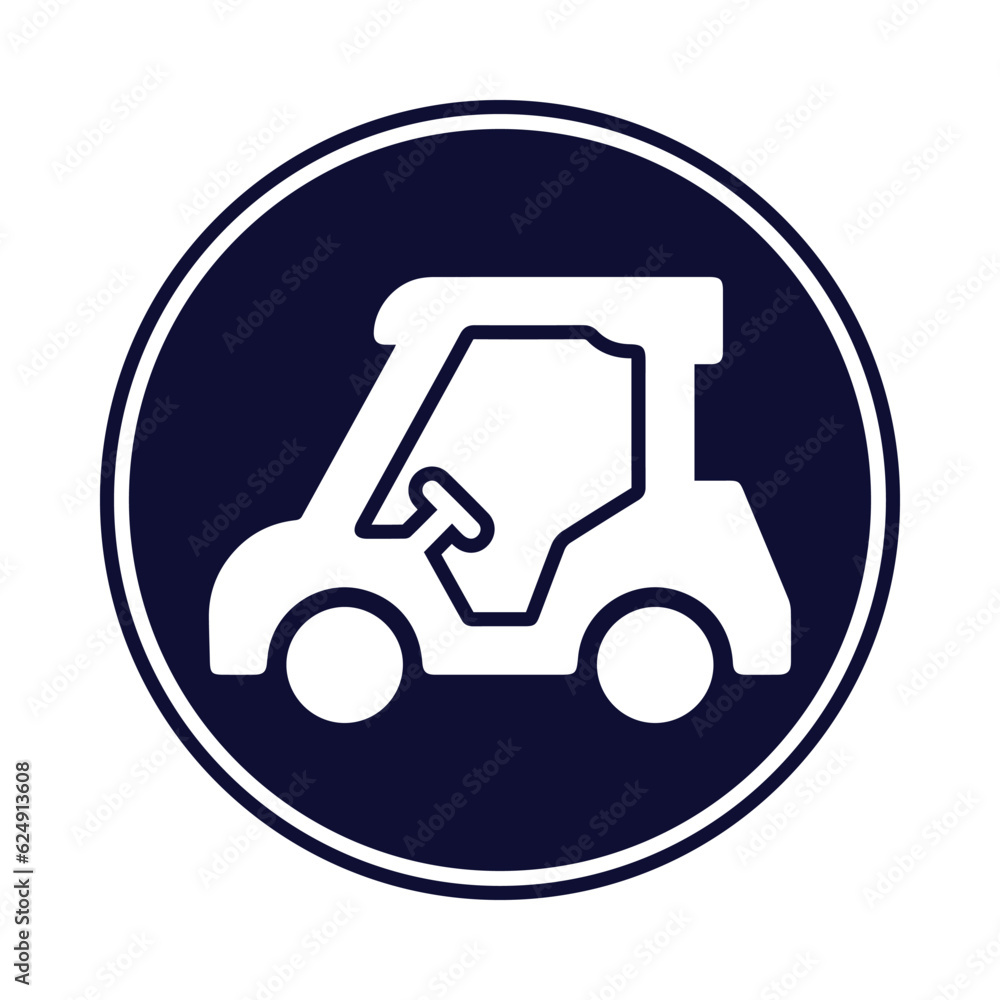 Fototapeta premium Golf cart, Golf, Buggy car, Game golf cart icon