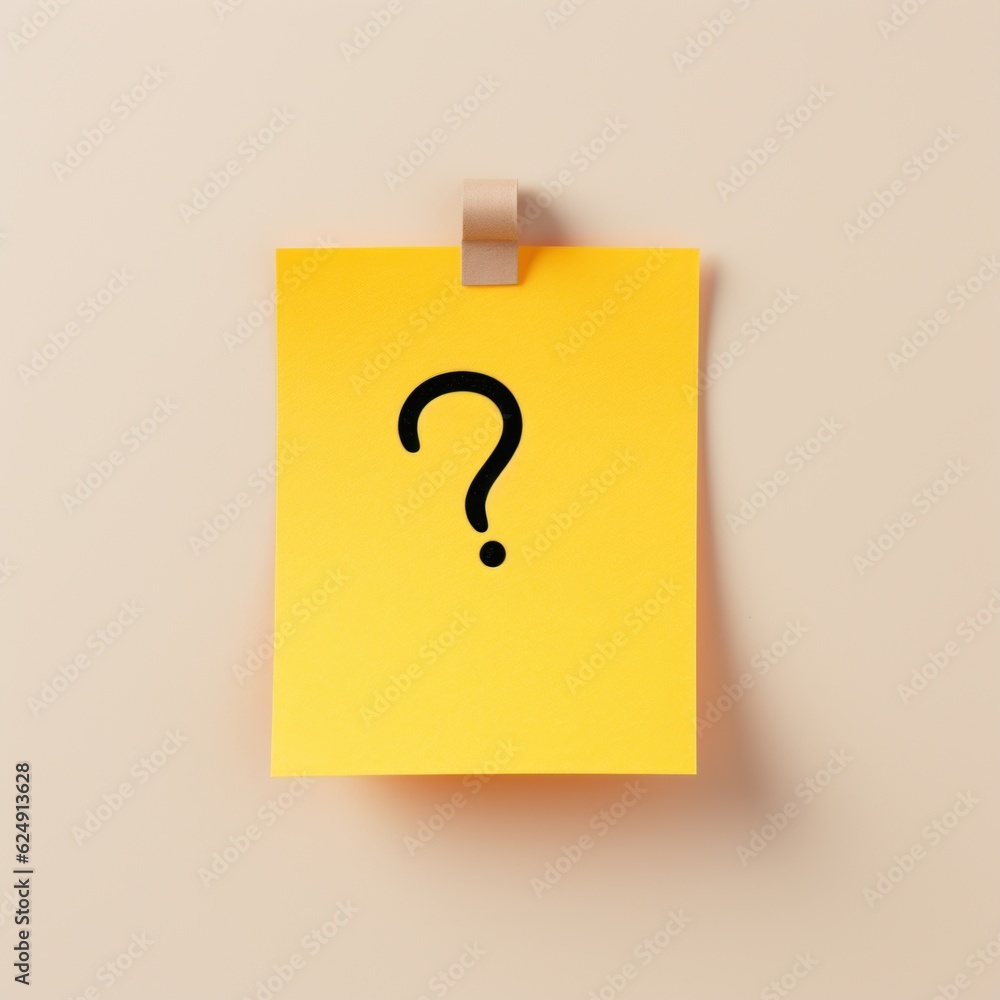 question mark on adhesive note paper question mark on adhesive note paper