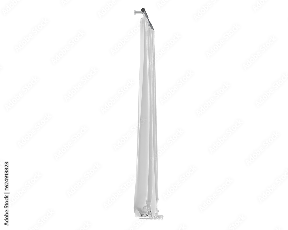 Curtains isolated on transparent background. 3d rendering - illustration Curtains isolated on transparent background. 3d rendering - illustration