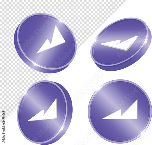MAV Maverick coin 3d logo token svg vector icon