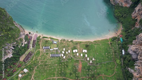 Top view from drone  Aou Railay, Krabi , Thailand photo