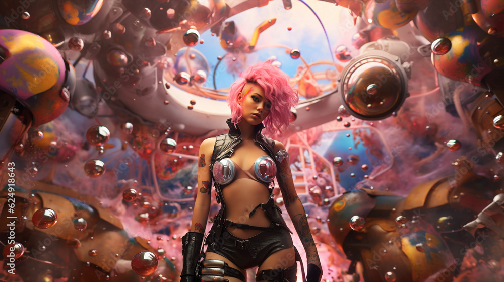 pink girl in space pink girl in space