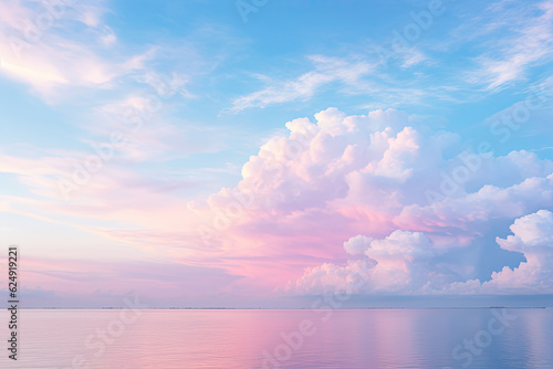 Pastel Cloud Serenity, Transparent background. generative AI