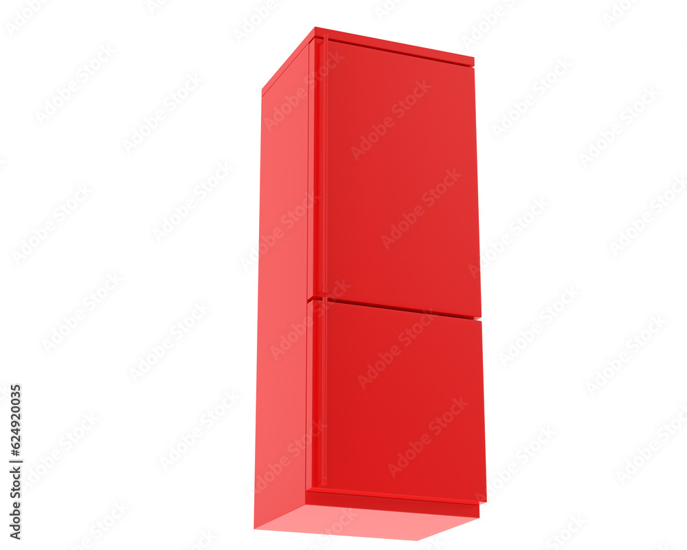 Fridge isolated on transparent background. 3d rendering - illustration Fridge isolated on transparent background. 3d rendering - illustration
