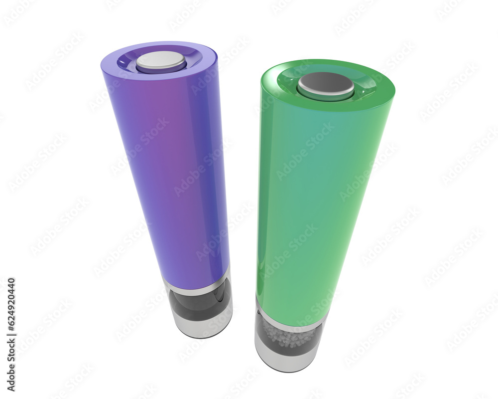 Salt grinder isolated on transparent background. 3d rendering - illustration Salt grinder isolated on transparent background. 3d rendering - illustration