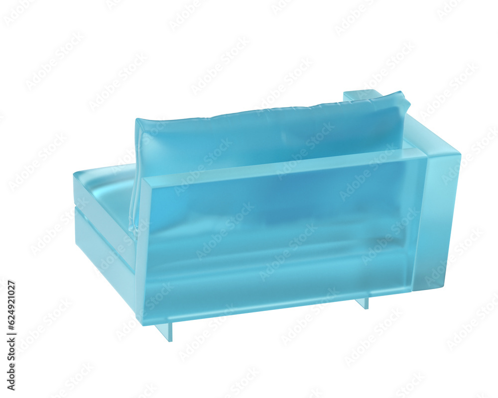 Sofa isolated on transparent background. 3d rendering - illustration Sofa isolated on transparent background. 3d rendering - illustration