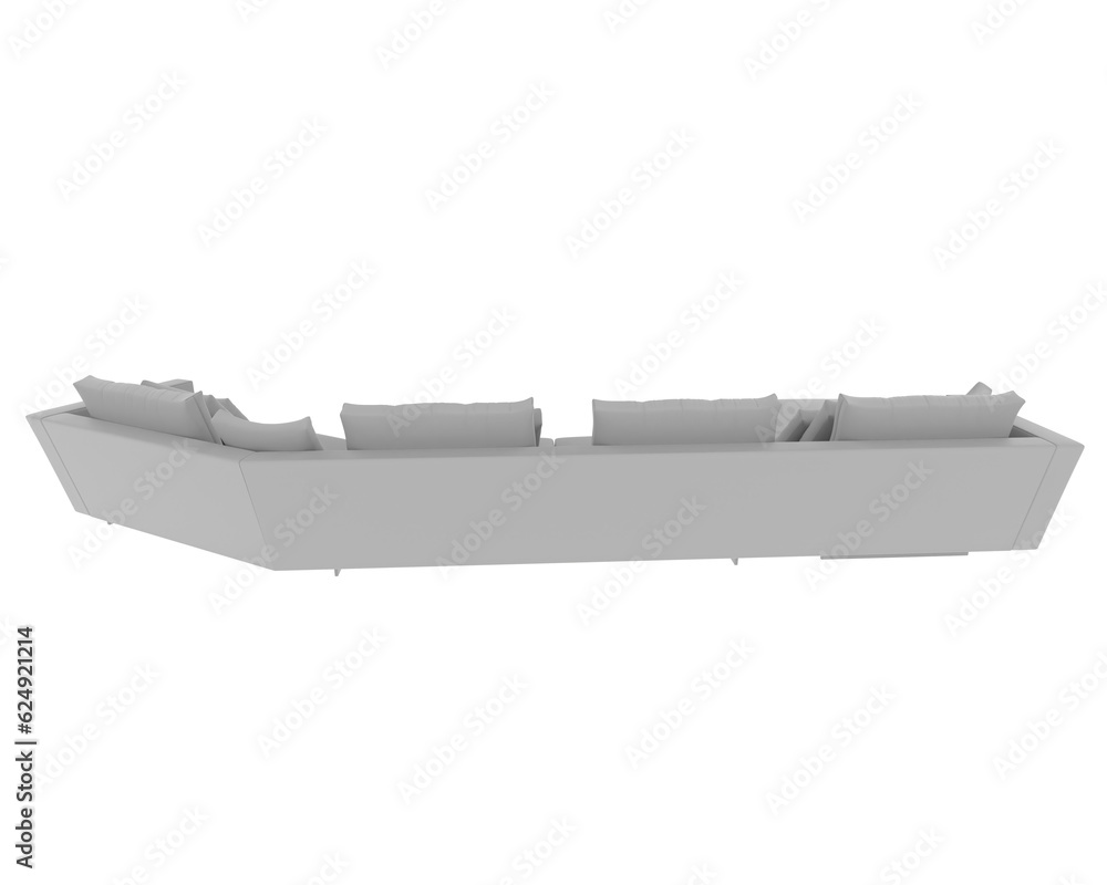 Sofa isolated on transparent background. 3d rendering - illustration Sofa isolated on transparent background. 3d rendering - illustration