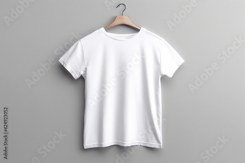 white t shirt mockup on hanger