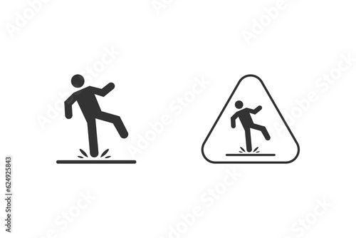Wet floor icon sign vector design