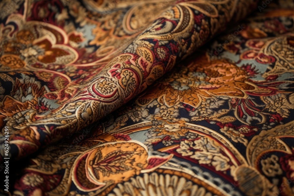 fabric with intricate pattern, showing off its finer details, created with generative ai fabric with intricate pattern, showing off its finer details, created with generative ai