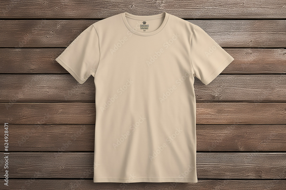 white t shirt mockup on a wooden background white t shirt mockup on a wooden background