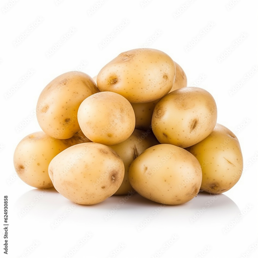 potatoes isolated on white background potatoes isolated on white background
