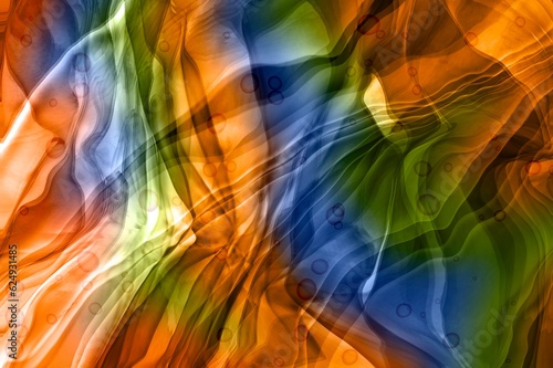 Alcohol ink abstract marble art with deep layers