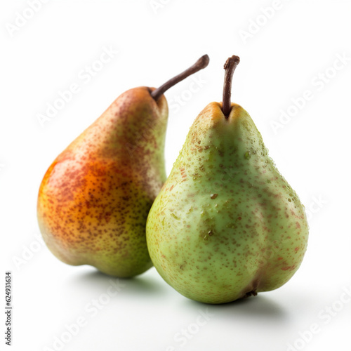 pears on a white background