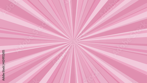 Sun burst background in pink color Geometric abstract design glow effect. Comic. Simply ray decoration Vector illustration