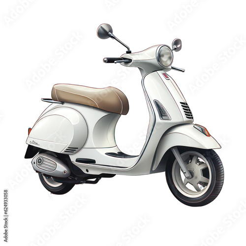 Scooter isolated on white created with Generative AI