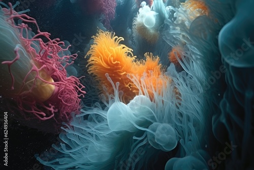 chemosynthetic bacteria thriving near a vent, created with generative ai © Alfazet Chronicles