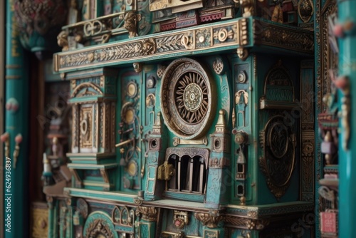 detail of an old fortune-teller machines intricate design, created with generative ai