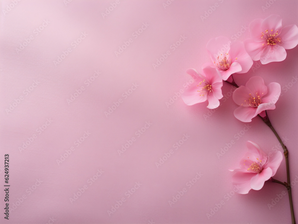 Pink flowers of pink for background women's day isolated sakura. Generated by 
AI