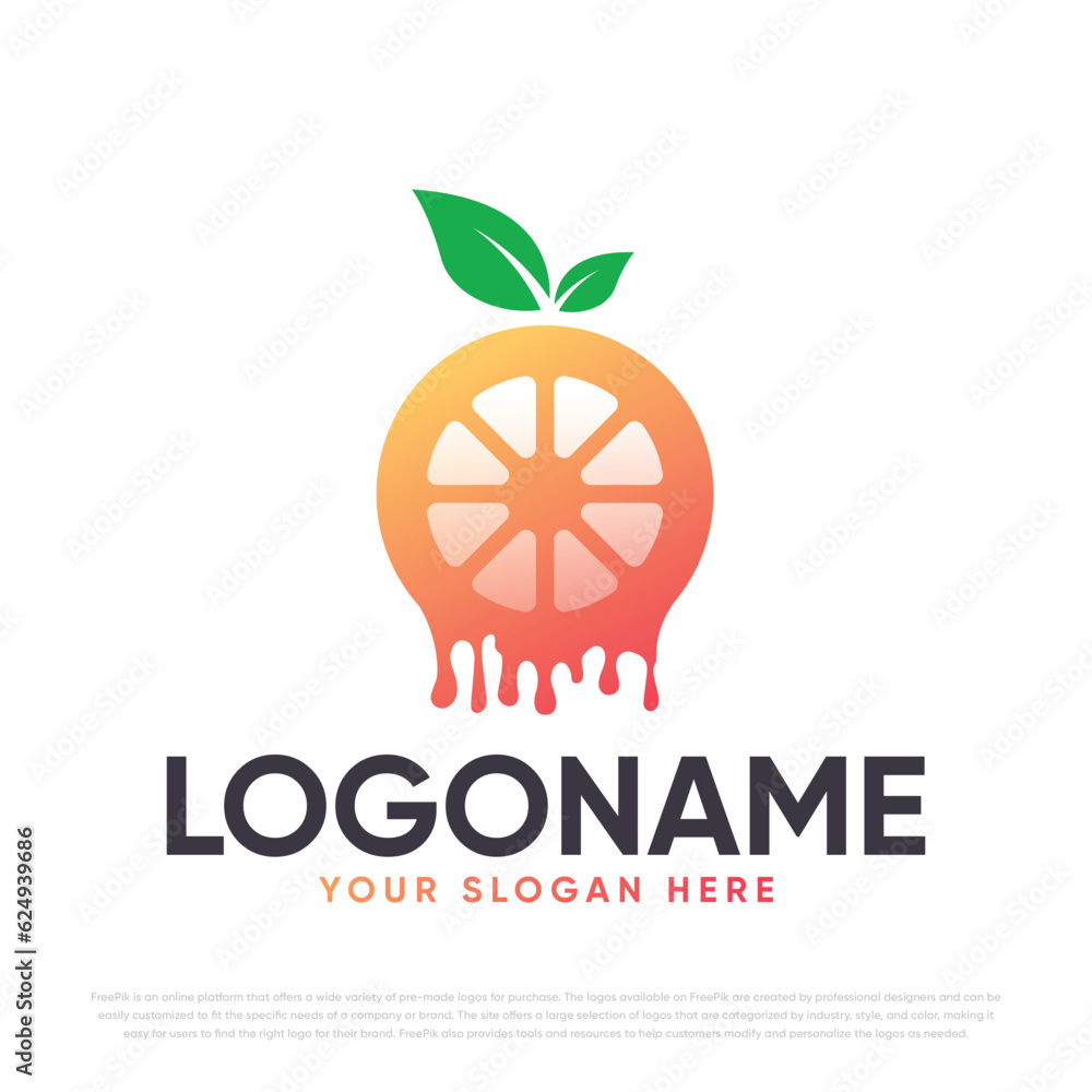 Orange Juice Logo Design Orange Juice Logo Design